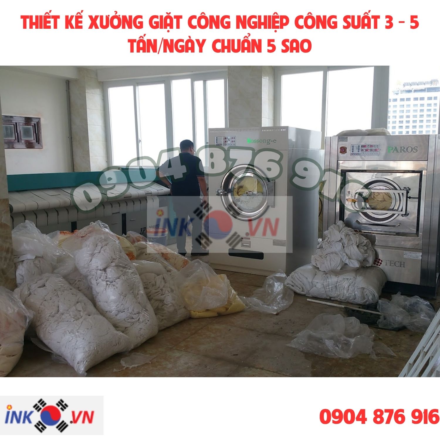 thiết bị cho xưởng giặt đồ khách sạn